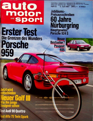 Deckblatt Auto Motor und Sport (12/1987)